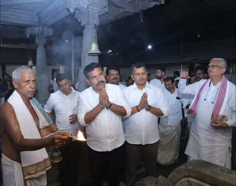 ಉಜಿರೆ ಶ್ರೀ ಜನಾರ್ಧನ ಸ್ವಾಮಿ ದೇವಸ್ಥಾನಕ್ಕೆ ಬಿಜೆಪಿ ರಾಜ್ಯಾಧ್ಯಕ್ಷರಾದ ಬಿ. ವೈ. ವಿಜಯೇಂದ್ರರವರು ಭೇಟಿ
