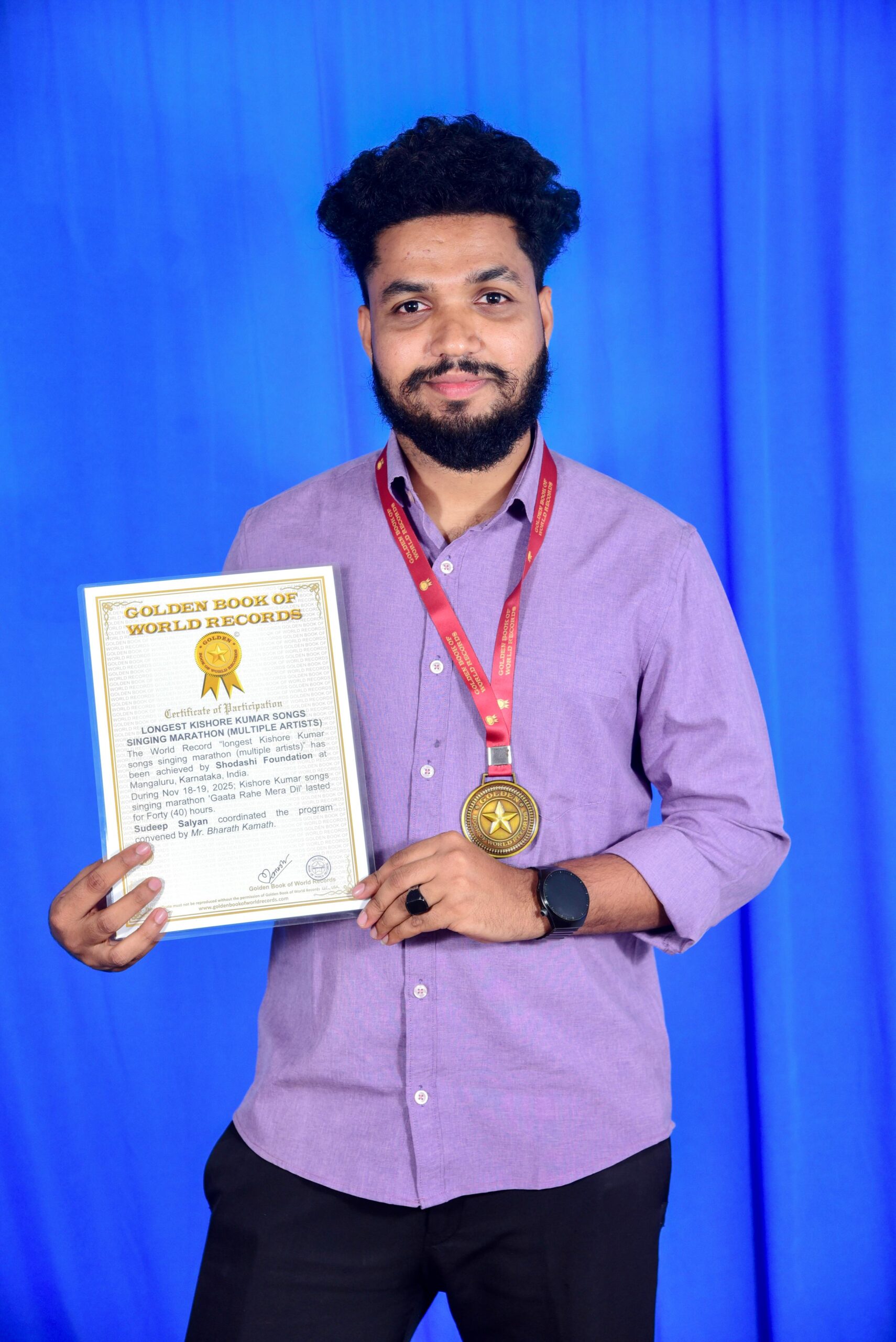 ಬೆಳ್ತಂಗಡಿ : “ಸಾಲ್ಯಾನ್ ಎಲ್ ಇಡಿ, ಧ್ವನಿ ನ್ಯೂಸ್ ಮಾಲಕ ಸುದೀಪ್ ಸಾಲ್ಯಾನ್’ಗೆ ಗೋಲ್ಡನ್ ಬುಕ್ ಆಫ್ ವರ್ಲ್ಡ್ ರೆಕಾರ್ಡ್ ಗರಿಮೆ