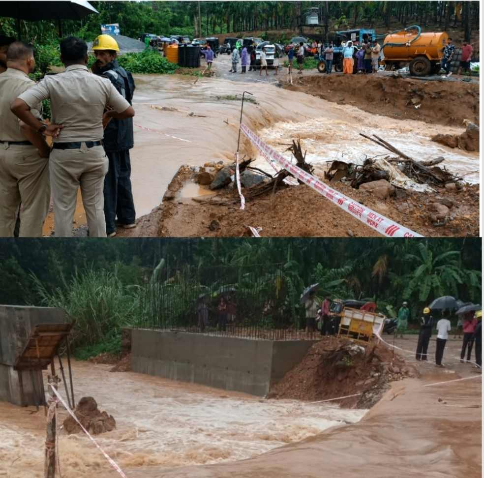 ಉಜಿರೆ – ಗುರಿಪಳ್ಳ ಸಂಪರ್ಕ ರಸ್ತೆ ಅಂಬಡೆಬೆಟ್ಟುವಿನಲ್ಲಿ  ತಾತ್ಕಾಲಿಕ ರಸ್ತೆ ಸಂಪೂರ್ಣ ಕುಸಿತ ಸಂಚಾರ ಬಂದ್ ಜನಜೀವನ ಅಸ್ತವ್ಯಸ್ತ